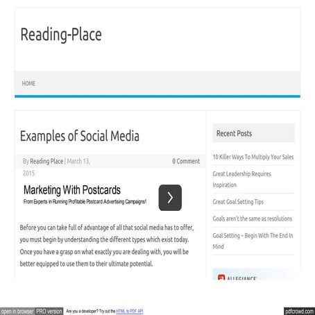 Examples of Social Media