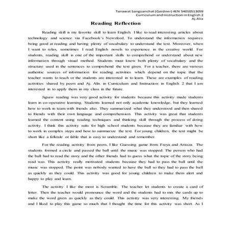 Reading reflection gardner 4 en