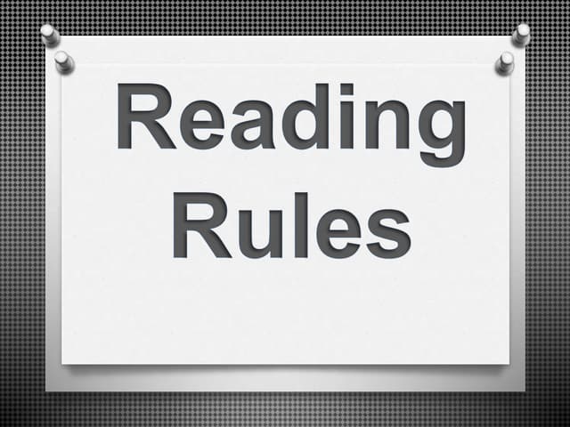 Reading rules powerpoint