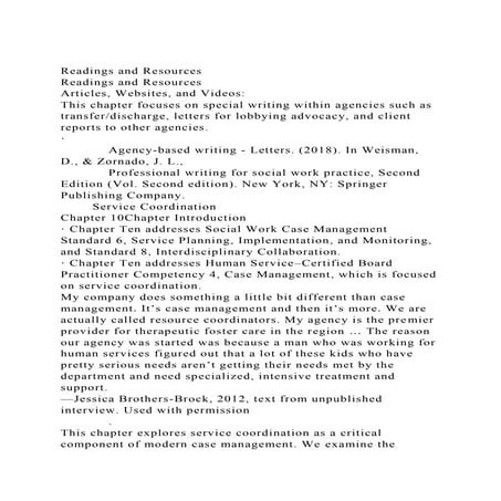 Readings and ResourcesReadings and ResourcesArticles, Websites.docx