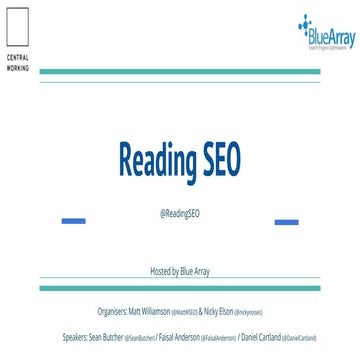 ReadingSEO Master Deck - 30th May 2019
