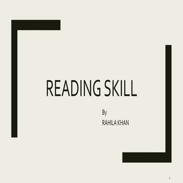 Reading skill