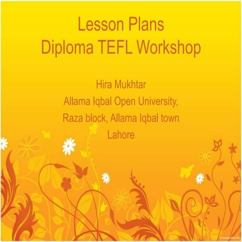 Reading skill lesson plan | PPTX
