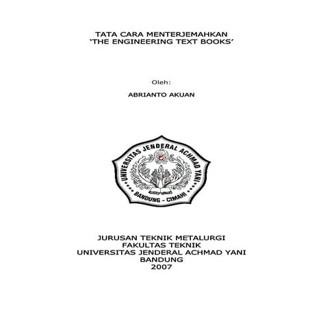 Cara menterjemahkan engineering english text book (AA) | PDF