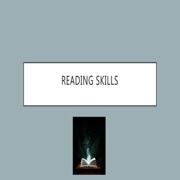 Reading skills