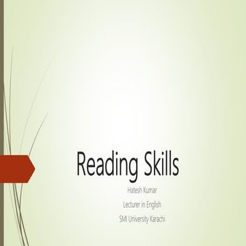 Reading skills