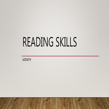 Reading skills | PPTX