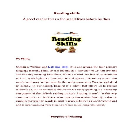 Reading skills