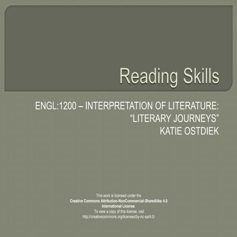 Reading Skills Presentation