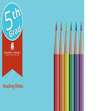 Reading Slides - shared reading comprehension questions