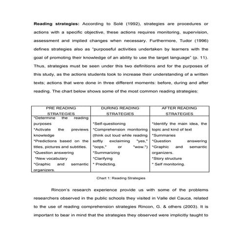 Reading strategies