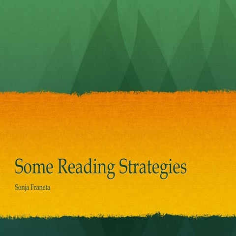 Reading strategies