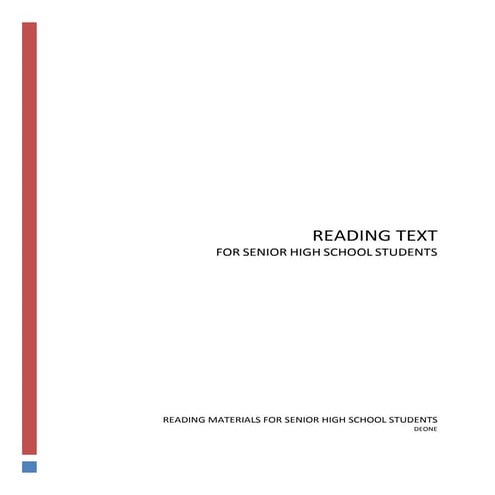 Reading text for senior high school students