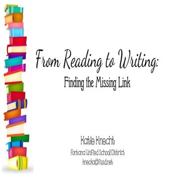From Reading to writing