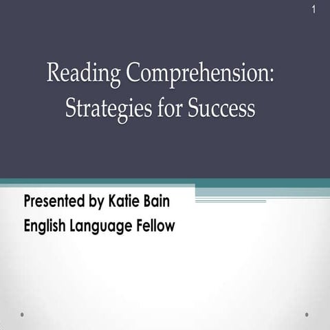 [RELO] Reading Comprehension Strategies