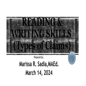 READING & WRITING SKILLS-Types Claims.pptx