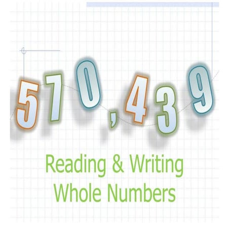 Reading & Writing Whole Numbers