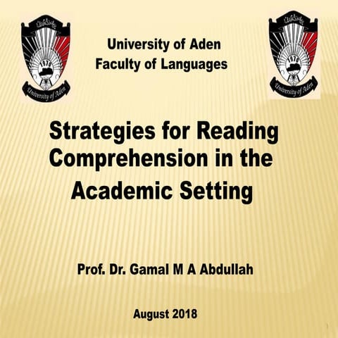 Strategies of Reading in the Academic Setting