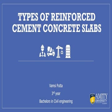 RCC slabs (Types of Reinforced cement concrete slabs) 