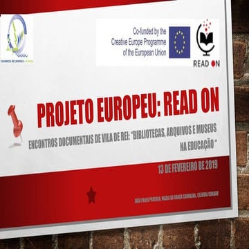 Encontros documentais de Vila do Rei 2019- Apresentação do projeto READ ON 