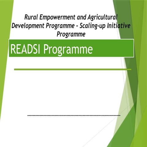 READSI Programme: Scaling Rural Empowerment and Agricultural ...