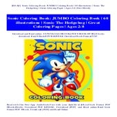 [READ] Sonic Coloring Book JUMBO Coloring Book 60 illustrations Sonic ...