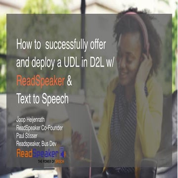 ReadSpeaker text to speech for D2L 2016