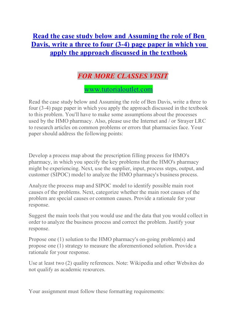 Read The Case Study Below And Assuming The Role Of Ben Davis Experien