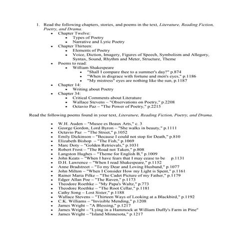 Read the following chapters