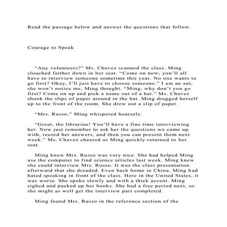 Read the passage below and answer the questions that follow.Co.docx