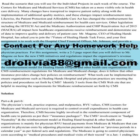 Read the scenario that you will use for the Individual Projects in ea.pdf