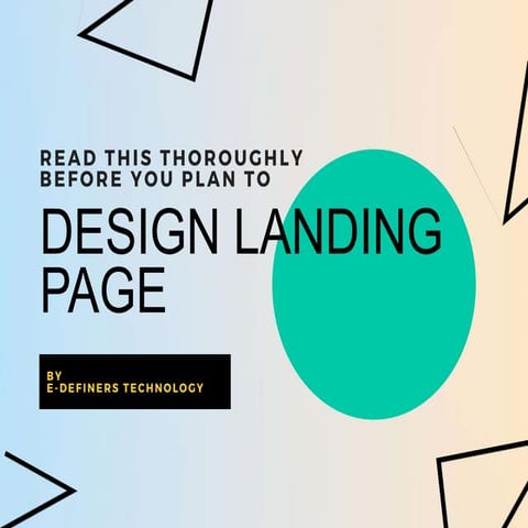 READ THIS THOROUGHLY BEFORE YOU PLAN TO DESIGN LANDING PAGE