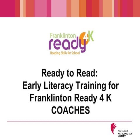 Ready To Read For Fr4 K Coaches