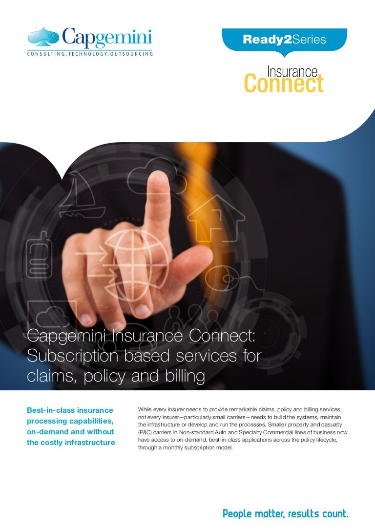 Capgemini Insurance Connect Subscription based services