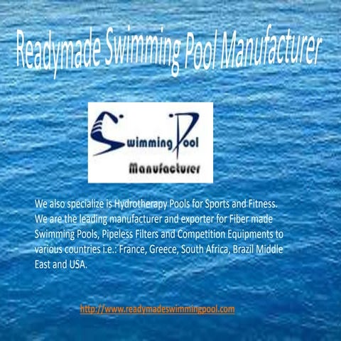 Readymade Swimming Pool Manufacturer | PPTX