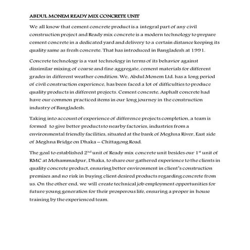 Ready mix concrete bangladesh