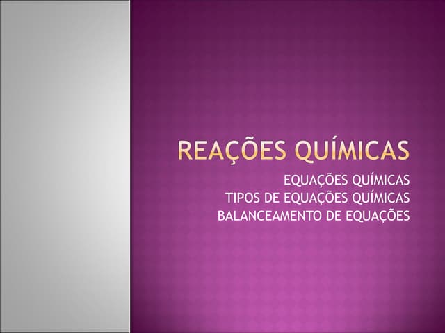 Reações químicas