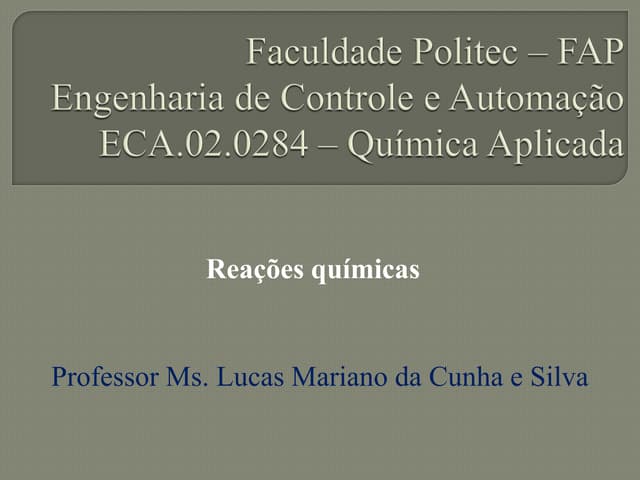 Reações químicas 2