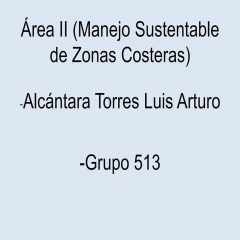 Manejo Sustenable De Zonas Costeras (Área 2) 513