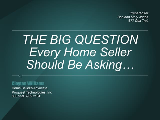 Real Estate Listing Presentation