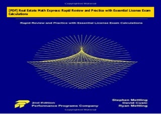 [PDF] Real Estate Math Express: Rapid Review and Practice with Essential License Exam Calculations