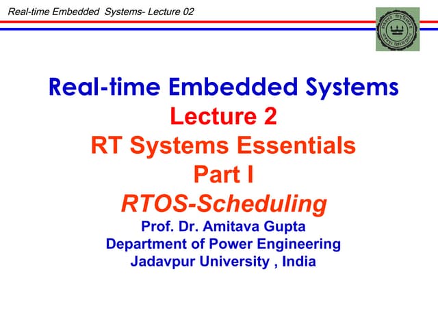 Real time-embedded-system-lec-02
