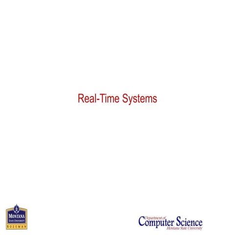 Introduction to real time systems and distributed file systems | PPT