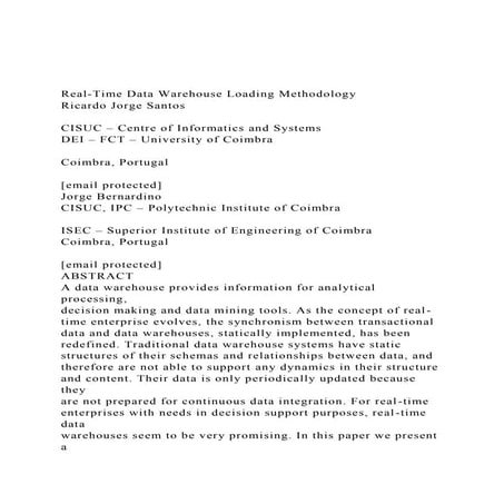 Real-Time Data Warehouse Loading Methodology Ricardo Jorge S.docx