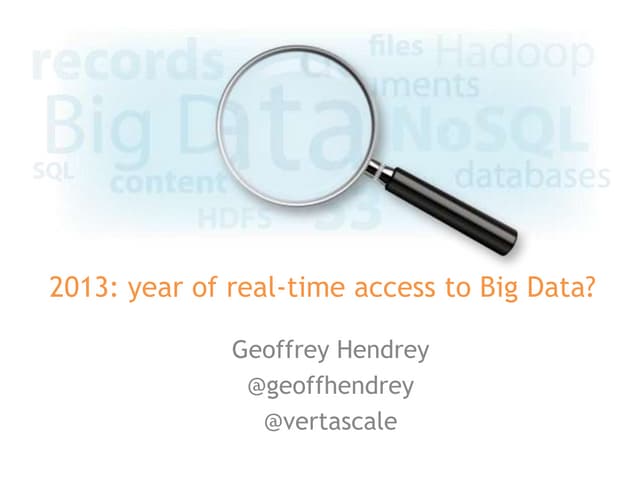 Real time hadoop + mapreduce intro