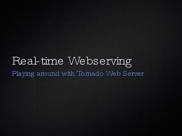 Real time server