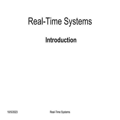 Real-Time Systems Intro.pptx | Operating Systems | Computer Software ...