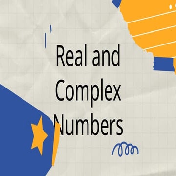 Real and Complex Numbers Education Presentation in a Blue and Yellow Scrapboo...