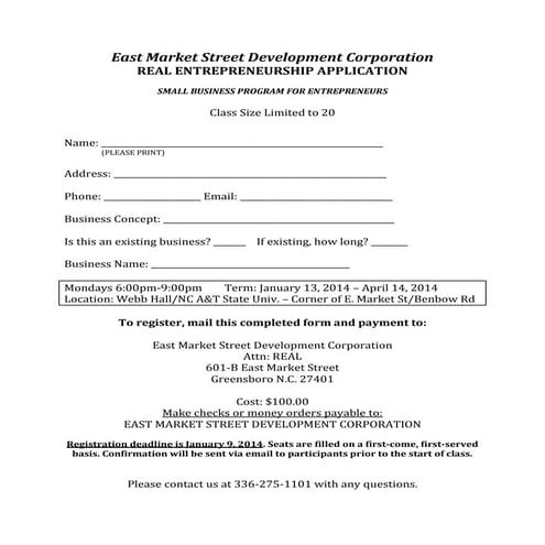 Real class application_-_spring_2013 | PDF