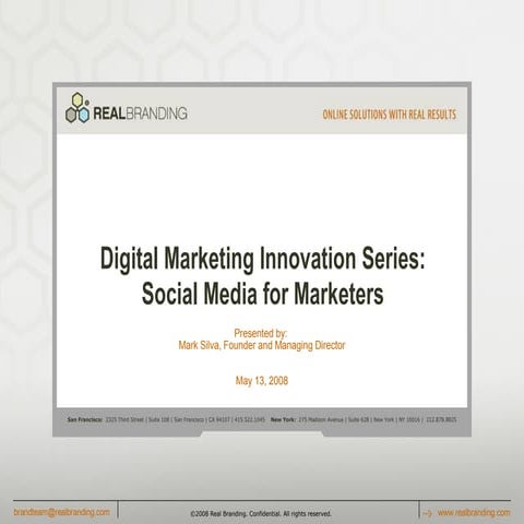 Social Media for Marketers